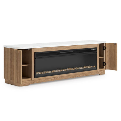 Signature Design by Ashley Camdill W808W1 80" TV Stand with Electric Fireplace - American Furniture of Slidell