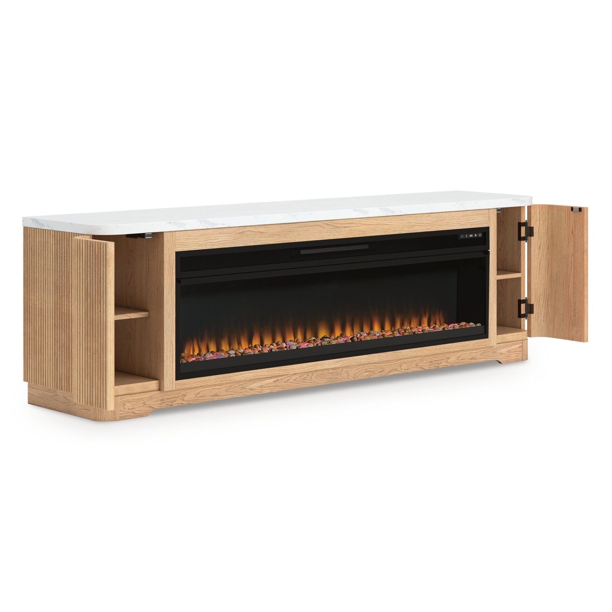 Signature Design by Ashley Camdill W808W1 80" TV Stand with Electric Fireplace - American Furniture of Slidell