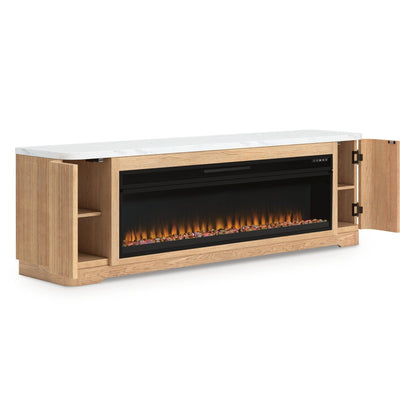 Signature Design by Ashley Camdill W808W1 80" TV Stand with Electric Fireplace - American Furniture of Slidell