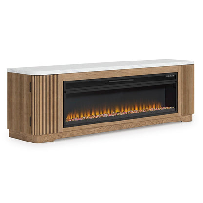 Signature Design by Ashley Camdill W808W1 80" TV Stand with Electric Fireplace - American Furniture of Slidell