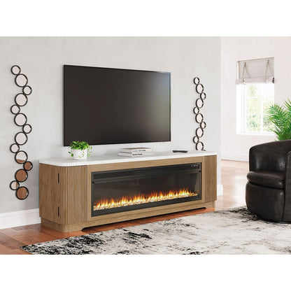 Signature Design by Ashley Camdill W808W1 80" TV Stand with Electric Fireplace - American Furniture of Slidell
