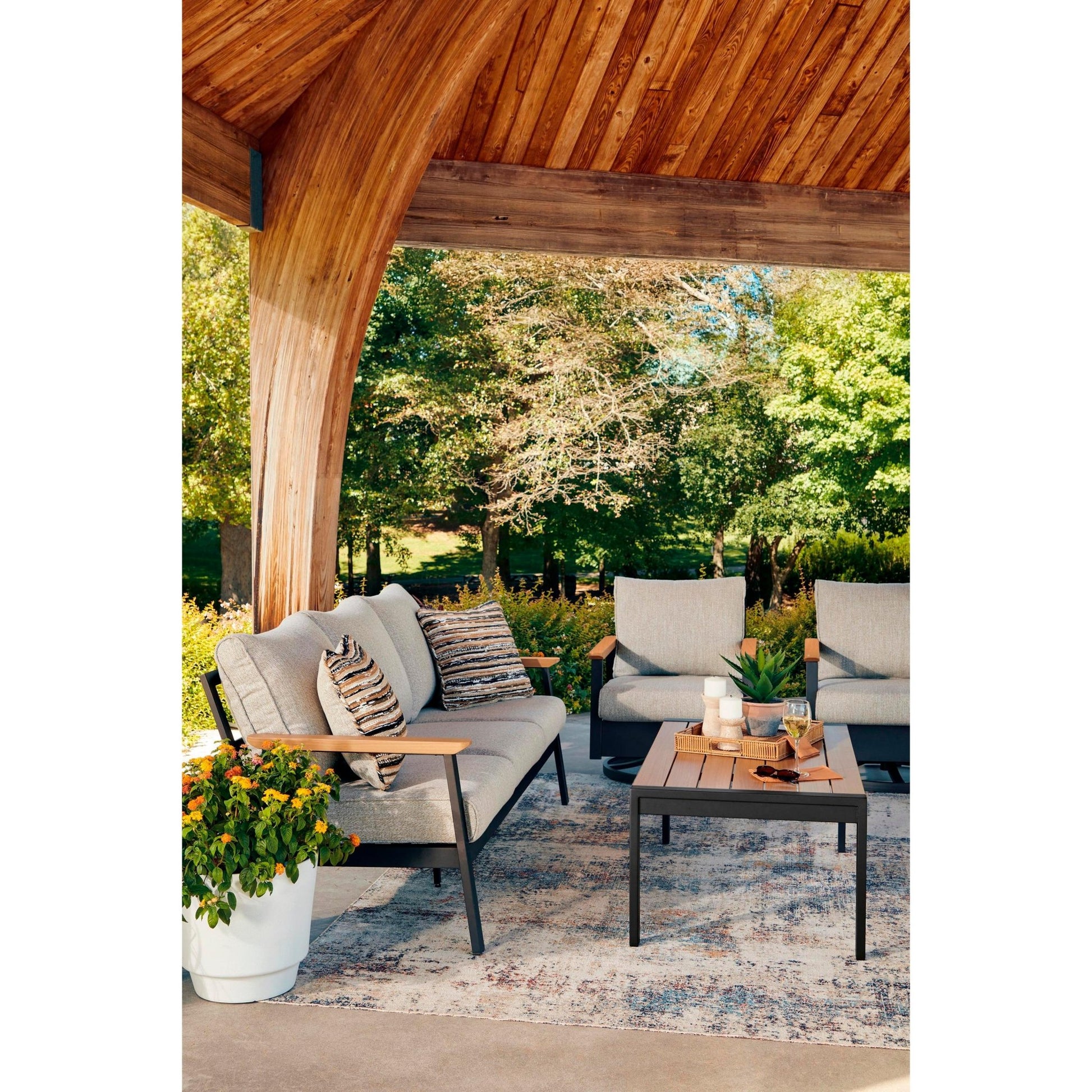 Signature Design by Ashley Carmel Highlands PCP513 - 081 Sofa/Chairs/Table Set - American Furniture of Slidell