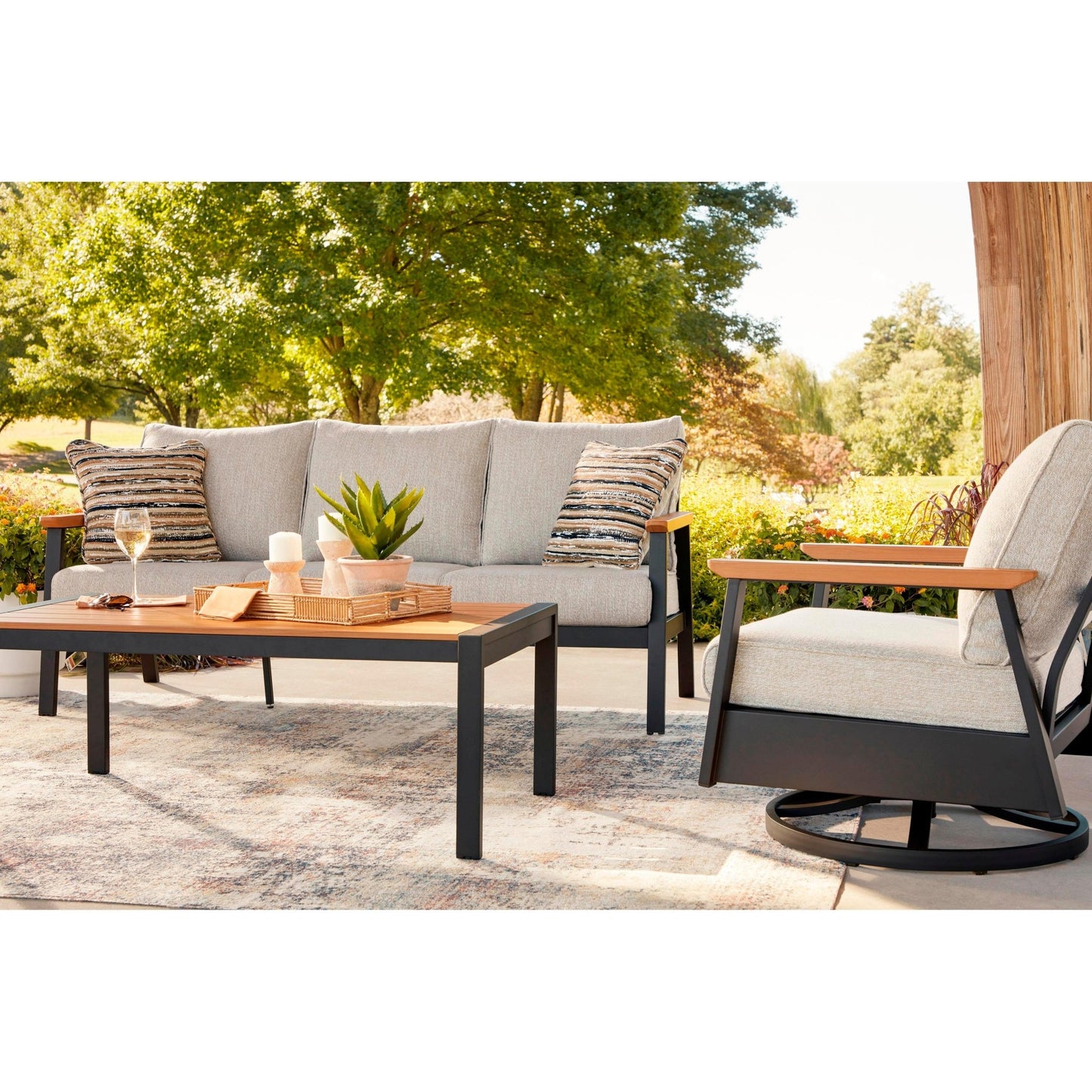 Signature Design by Ashley Carmel Highlands PCP513 - 081 Sofa/Chairs/Table Set - American Furniture of Slidell