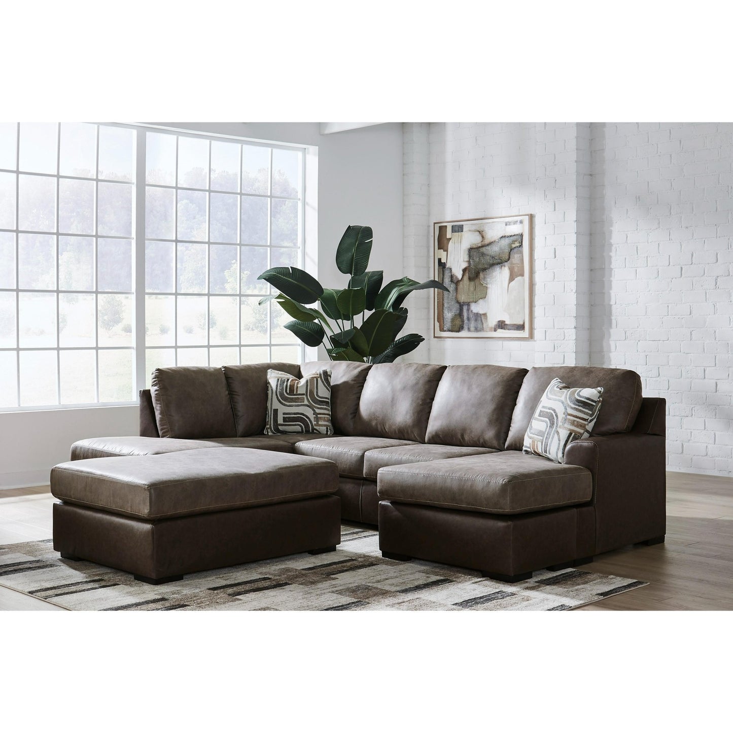 Signature Design by Ashley Castille Way PC62703S4 2 pc Sleeper Sectional with Chaise - American Furniture of Slidell
