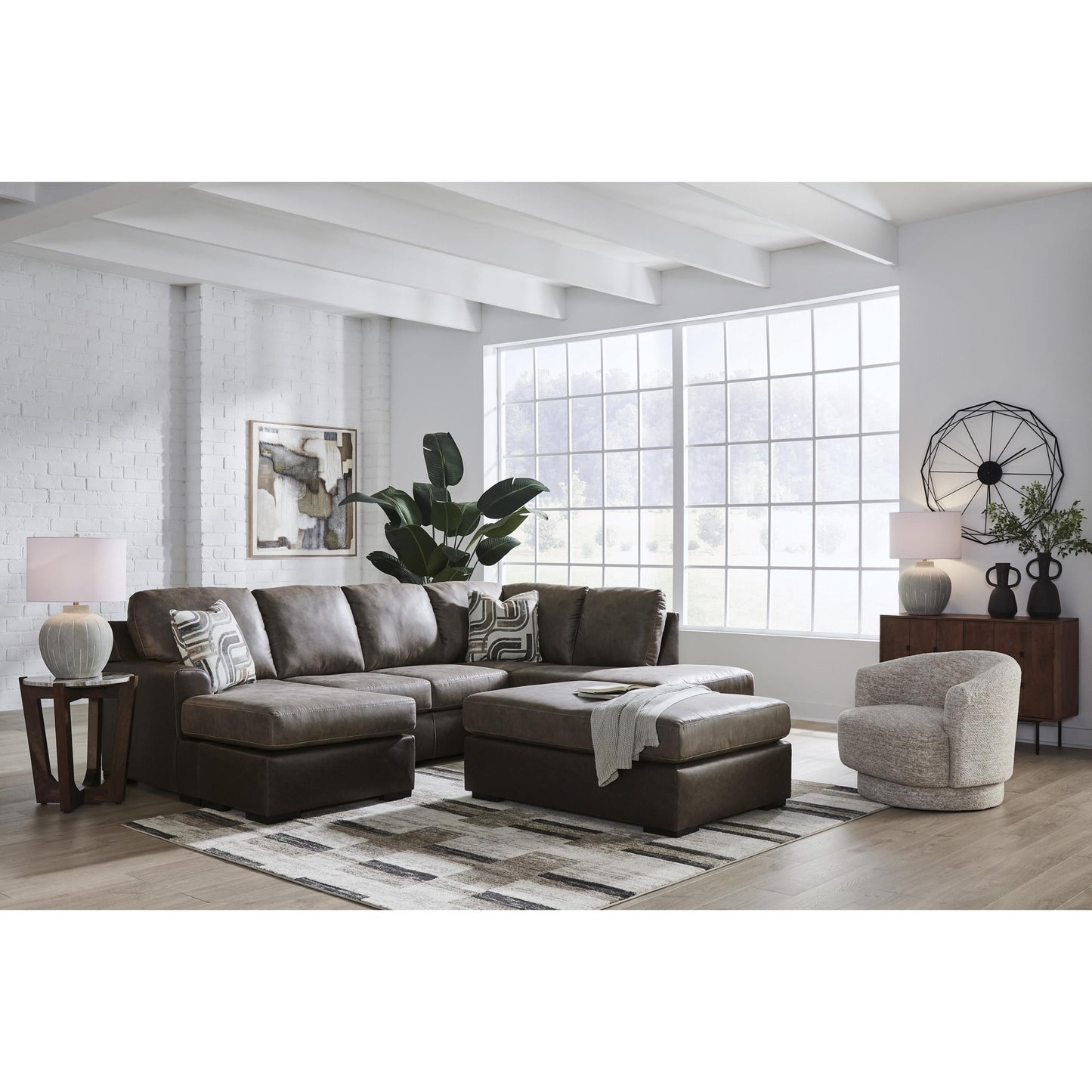 Signature Design by Ashley Castille Way PC62703S5 2 pc Sleeper Sectional with Chaise - American Furniture of Slidell