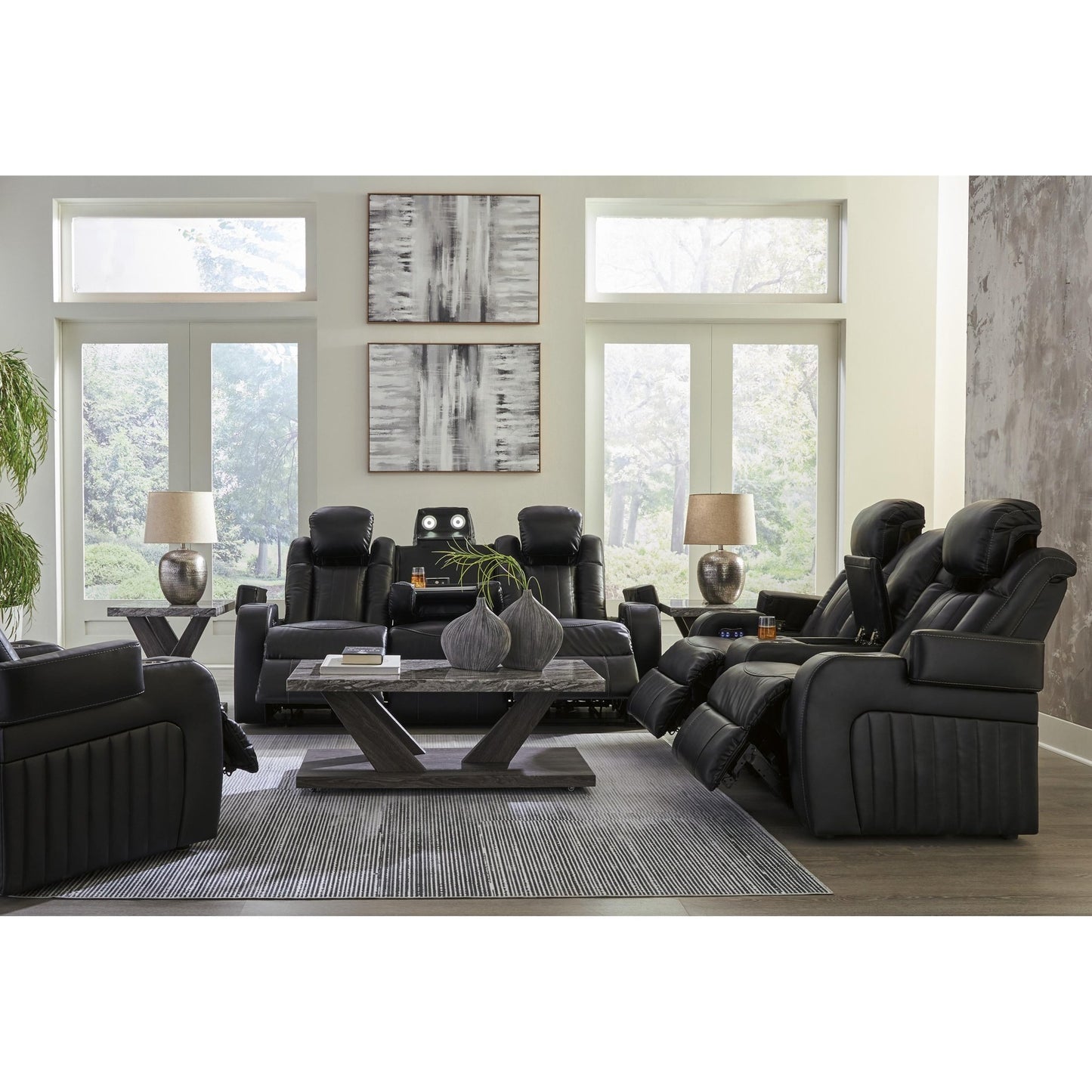 Signature Design by Ashley Caveman 90703U2 3 pc Power Reclining Living Room Set - American Furniture of Slidell