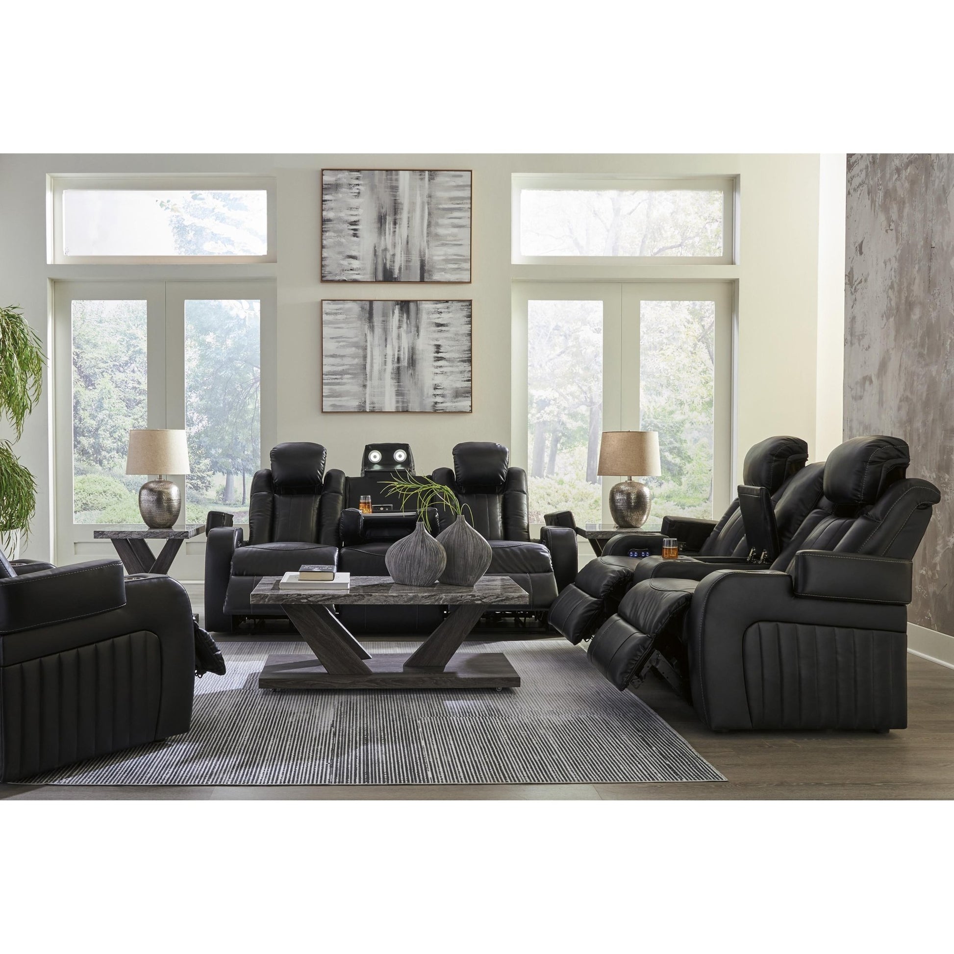 Signature Design by Ashley Caveman 90703U2 3 pc Power Reclining Living Room Set - American Furniture of Slidell