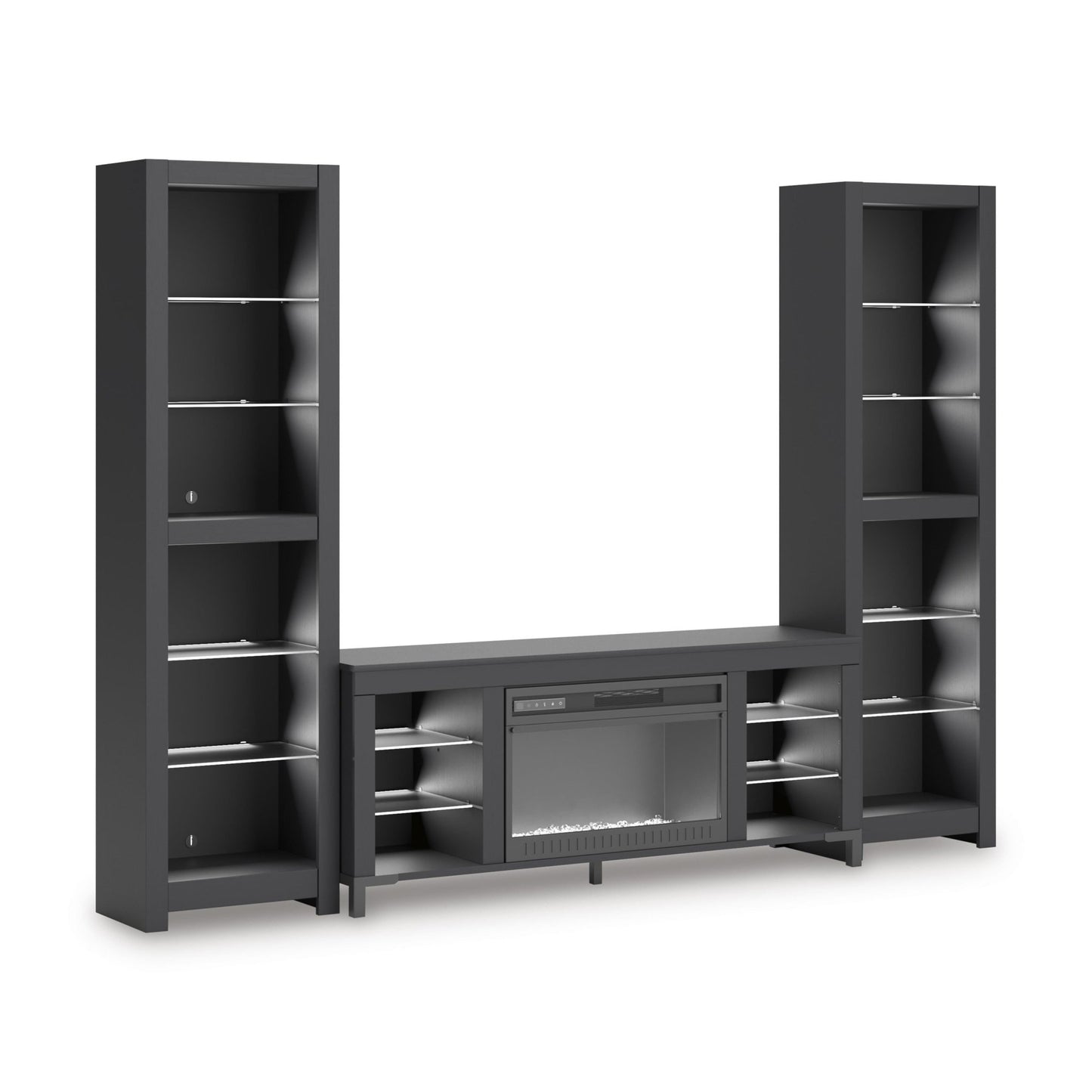 Signature Design by Ashley Cayberry W2721W2 3 pc Entertainment Center with Electric Fireplace - American Furniture of Slidell
