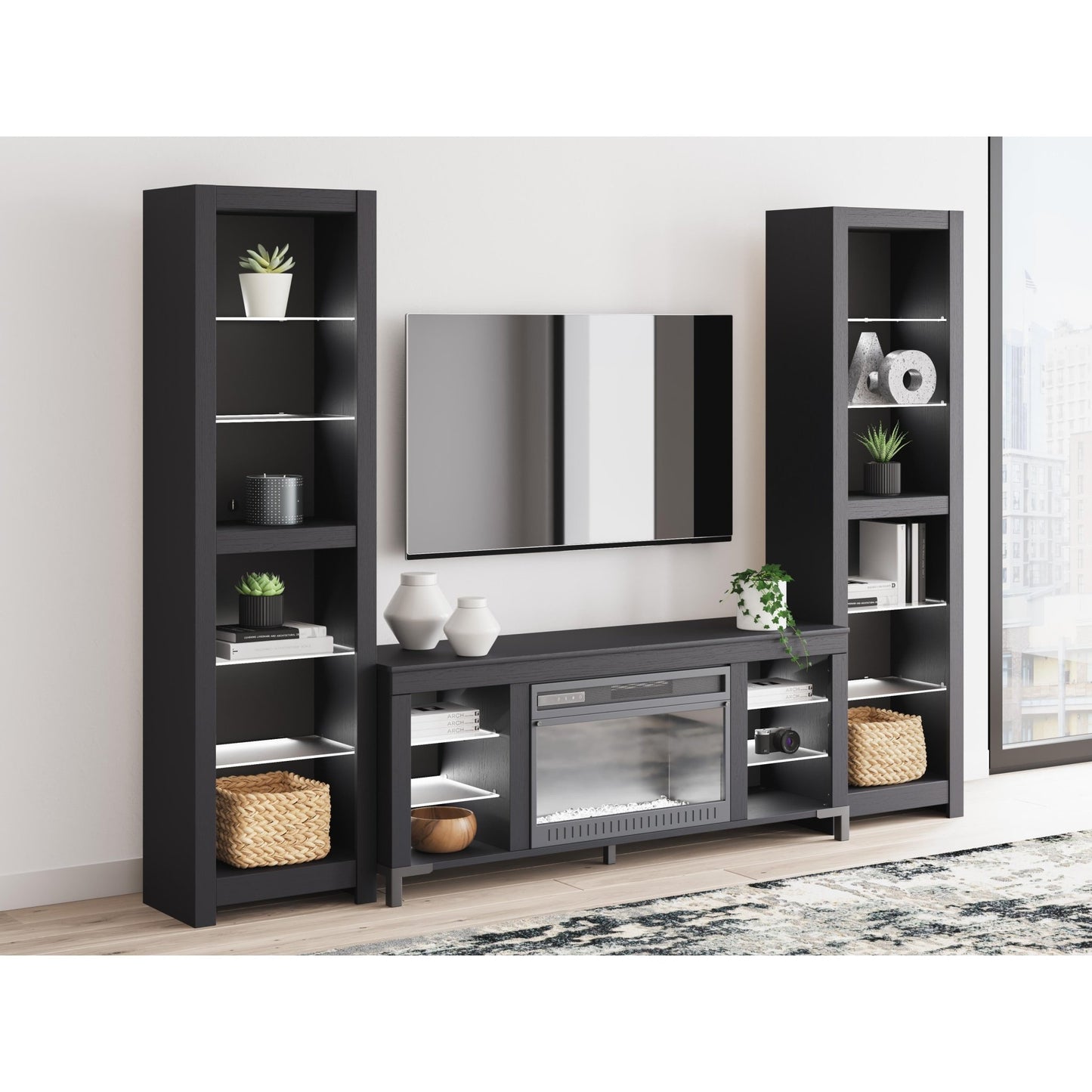 Signature Design by Ashley Cayberry W2721W2 3 pc Entertainment Center with Electric Fireplace - American Furniture of Slidell