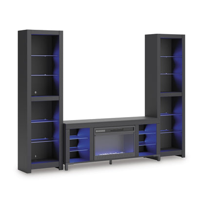 Signature Design by Ashley Cayberry W2721W2 3 pc Entertainment Center with Electric Fireplace - American Furniture of Slidell