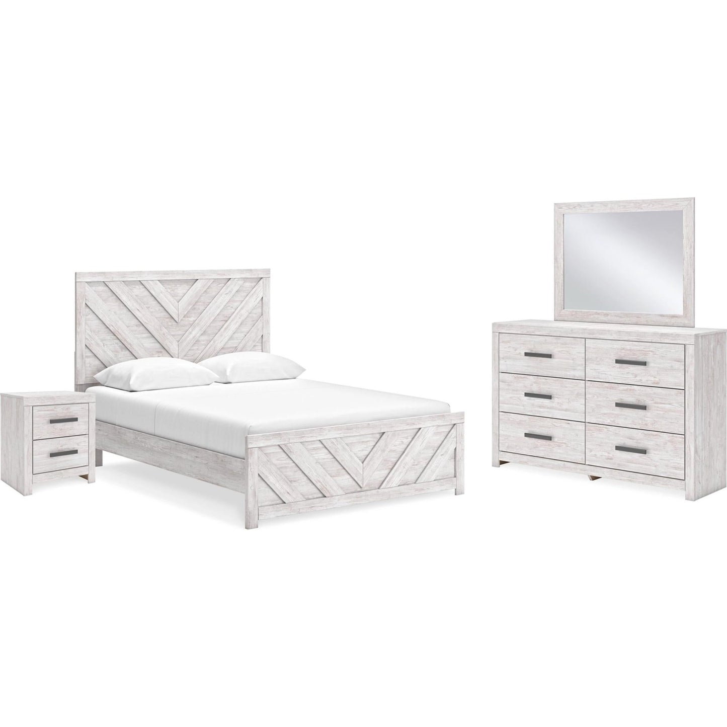 Signature Design by Ashley Cayboni B3788B8 6 pc Queen Panel Bedroom Set - American Furniture of Slidell
