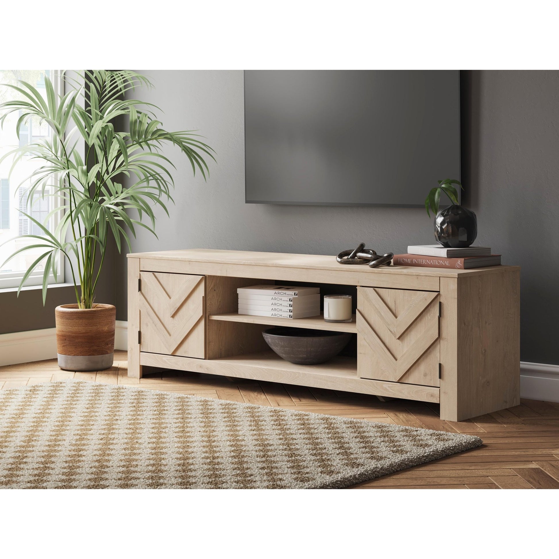 Signature Design by Ashley Cayboni W3787 - 68 LG TV Stand with Fireplace Option - American Furniture of Slidell