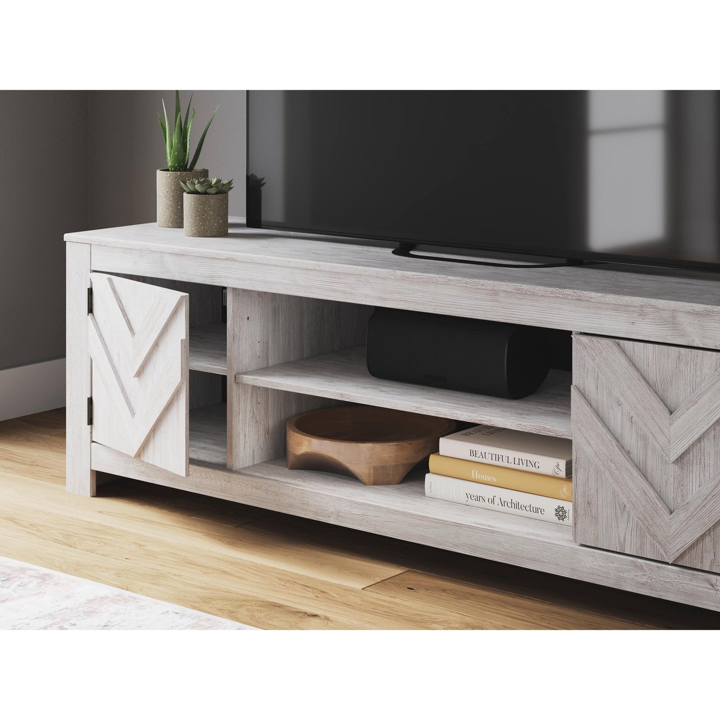 Signature Design by Ashley Cayboni W3788 - 68 LG TV Stand with Fireplace Option - American Furniture of Slidell