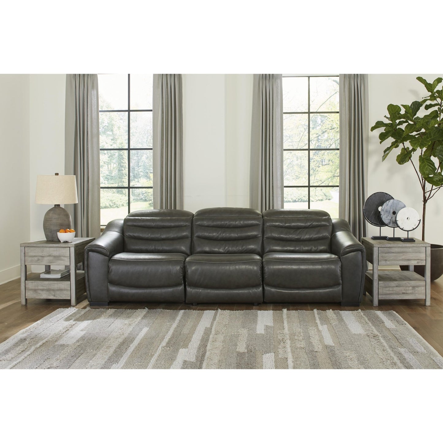 Signature Design by Ashley Center Line U63404S5 3 pc Power Reclining Sectional - American Furniture of Slidell