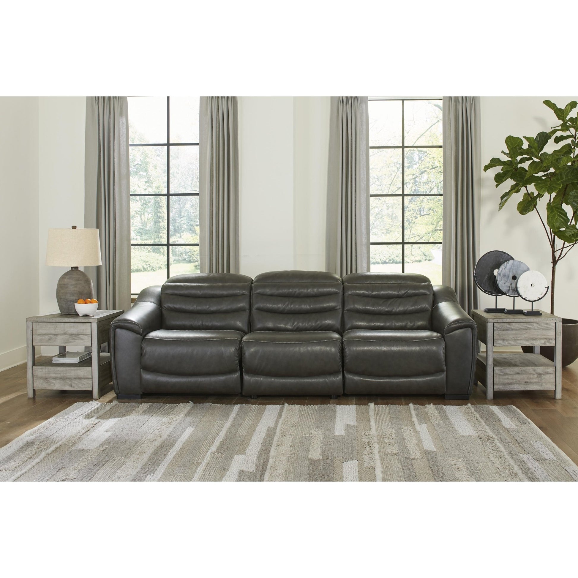 Signature Design by Ashley Center Line U63404S5 3 pc Power Reclining Sectional - American Furniture of Slidell