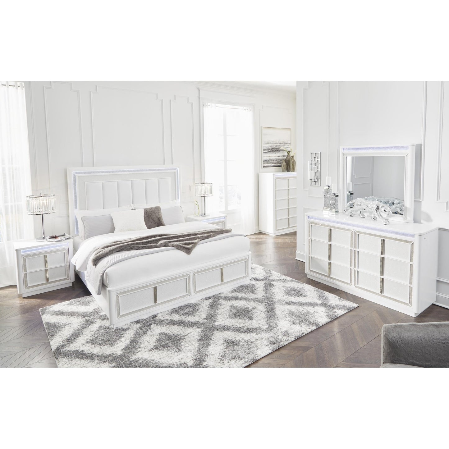 Signature Design by Ashley Chalanna B822B2 Queen Upholstered Storage Bed - American Furniture of Slidell