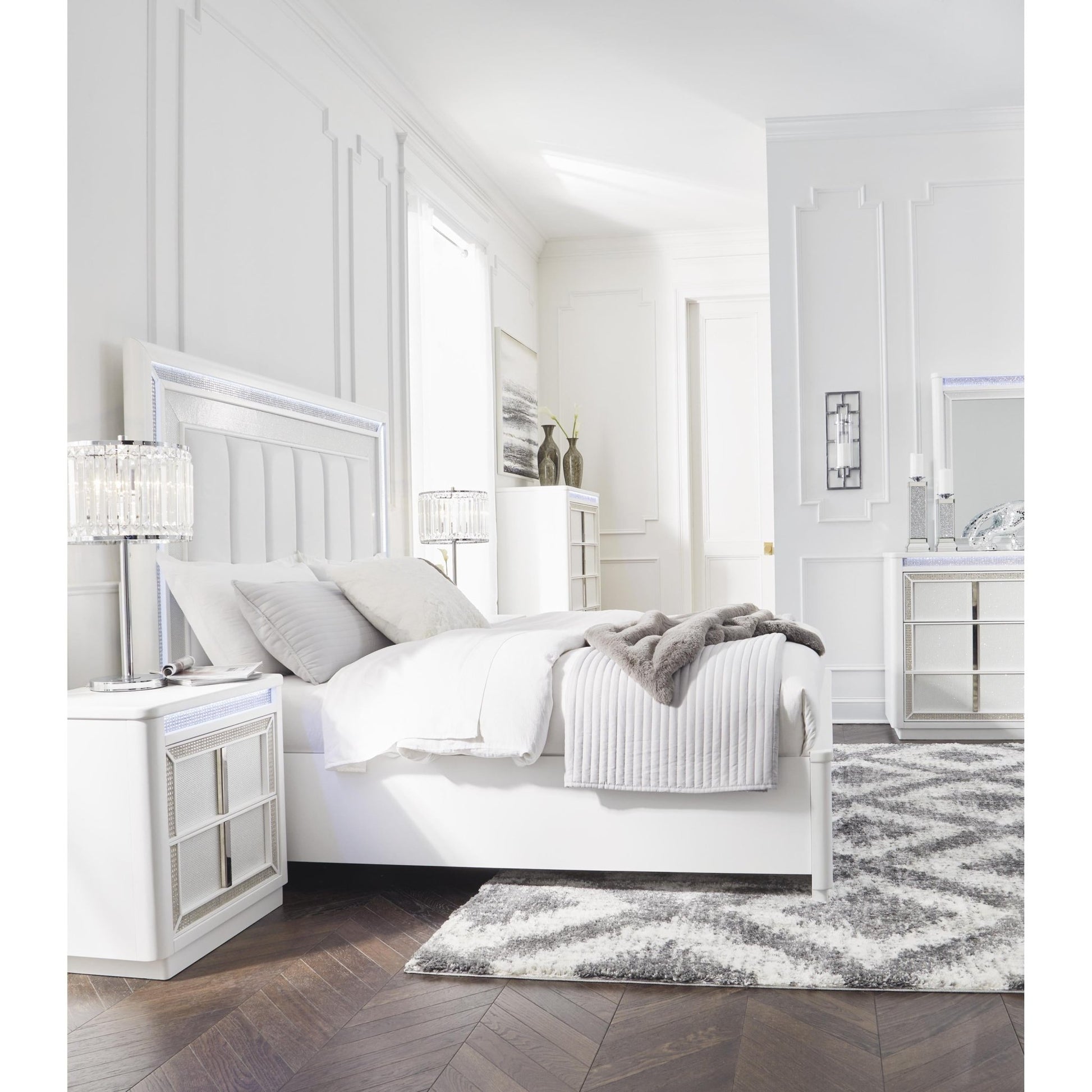 Signature Design by Ashley Chalanna B822B5 California King Upholstered Storage Bed - American Furniture of Slidell