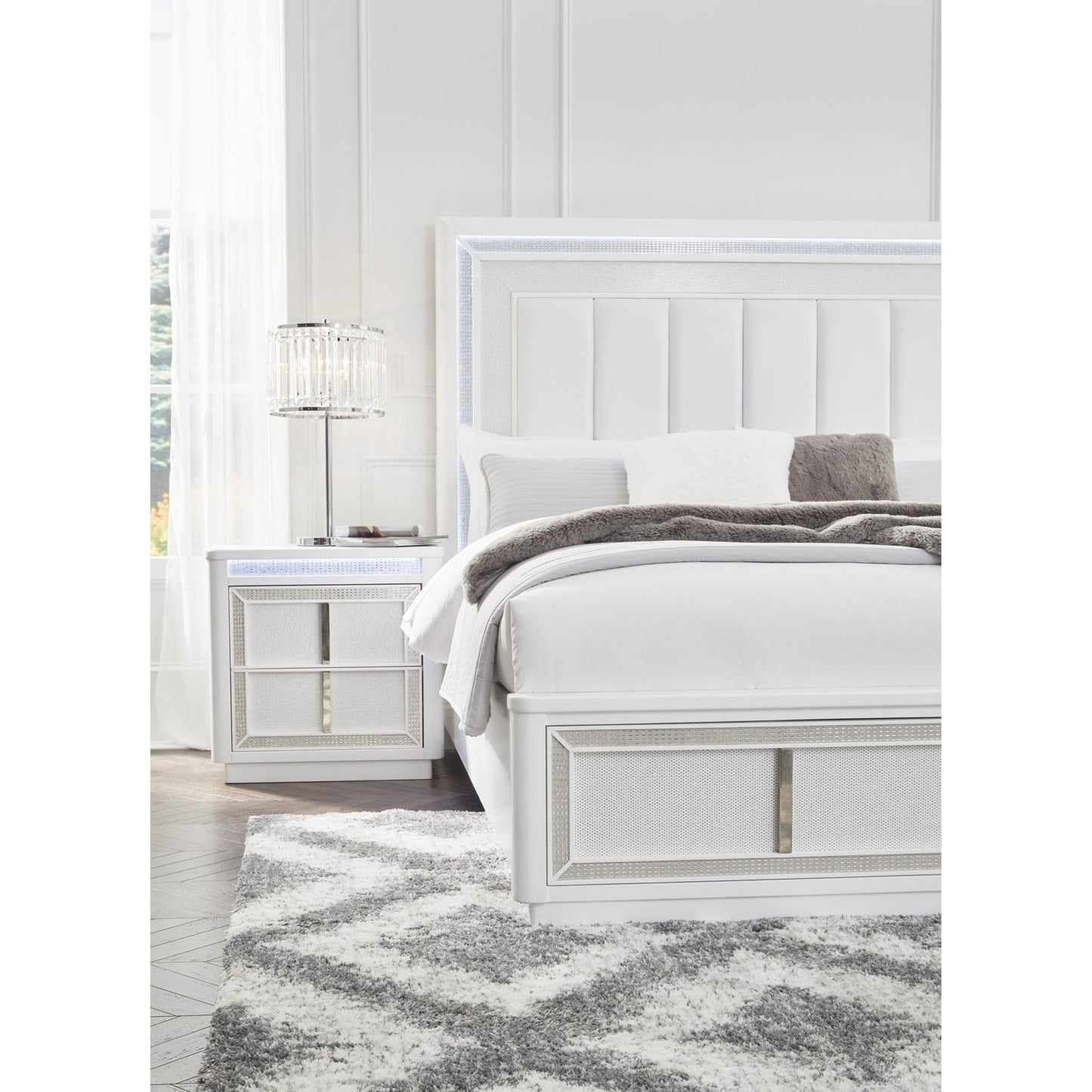 Signature Design by Ashley Chalanna B822B5 California King Upholstered Storage Bed - American Furniture of Slidell