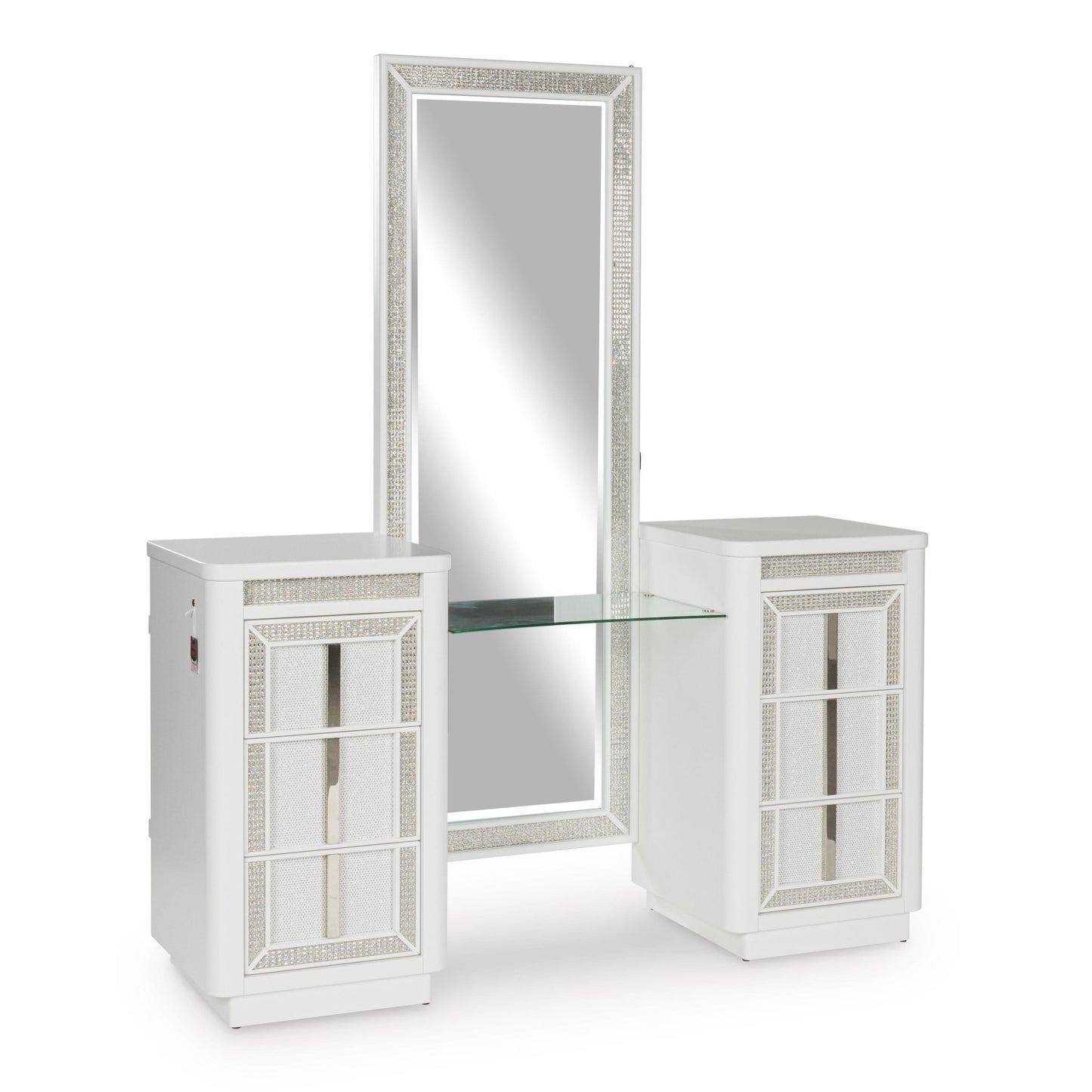 Signature Design by Ashley Chalanna B822B7 Vanity with Mirror - American Furniture of Slidell