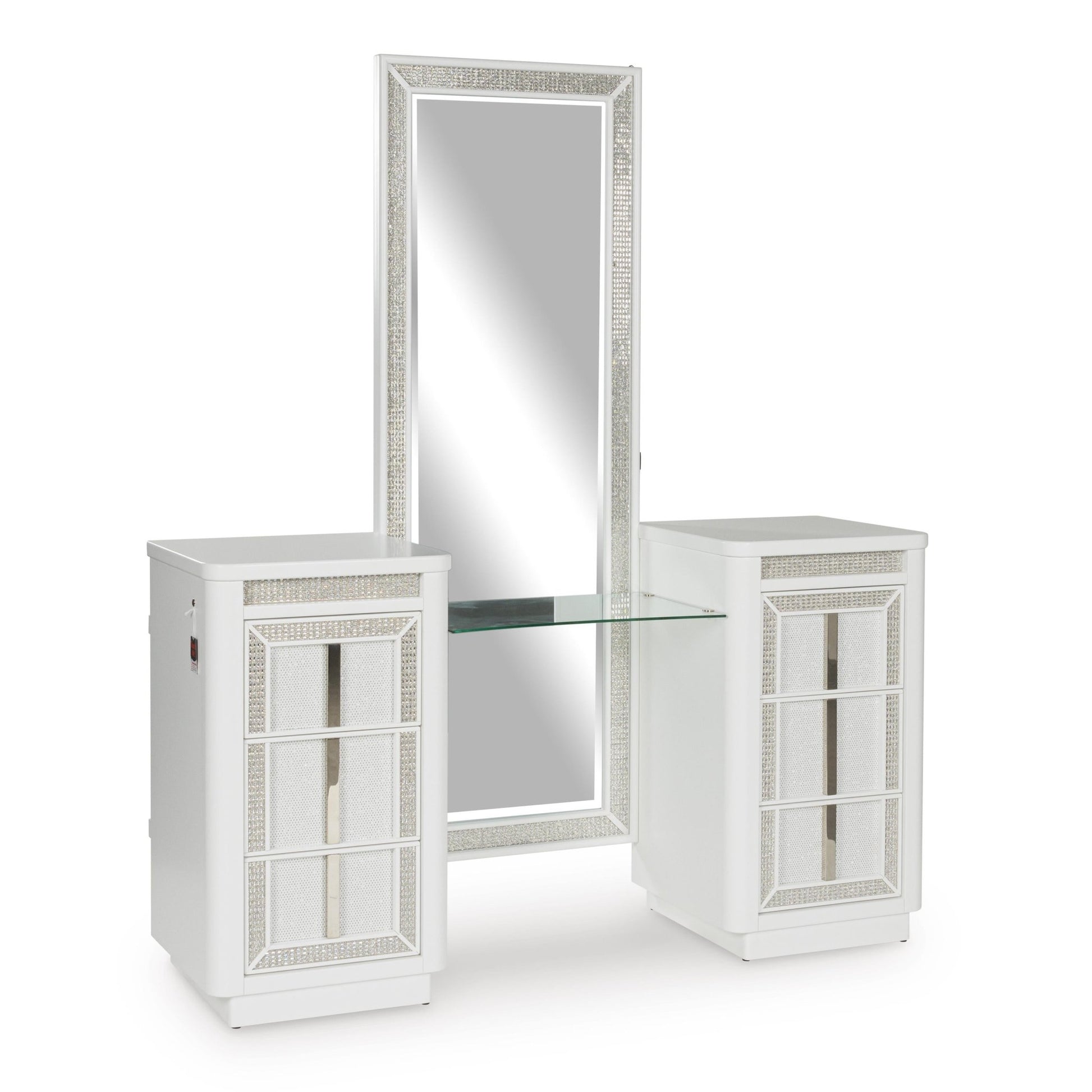 Signature Design by Ashley Chalanna B822B7 Vanity with Mirror - American Furniture of Slidell