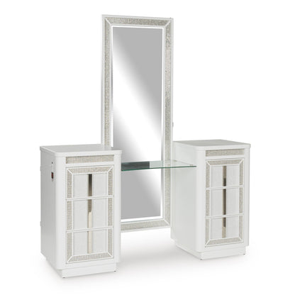 Signature Design by Ashley Chalanna B822B7 Vanity with Mirror - American Furniture of Slidell