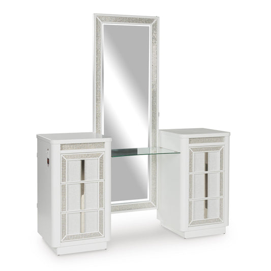 Signature Design by Ashley Chalanna B822B7 Vanity with Mirror - American Furniture of Slidell