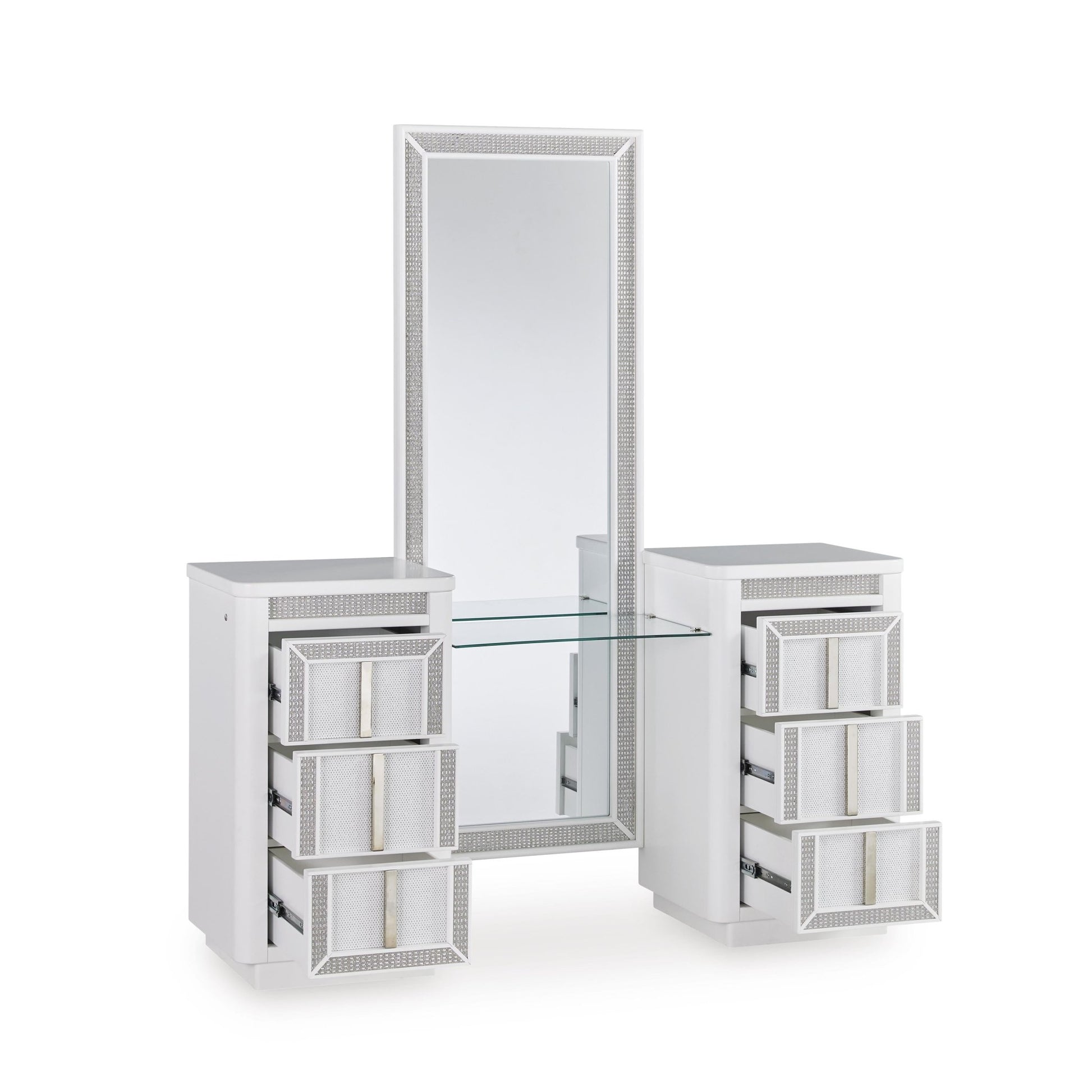 Signature Design by Ashley Chalanna B822B7 Vanity with Mirror - American Furniture of Slidell
