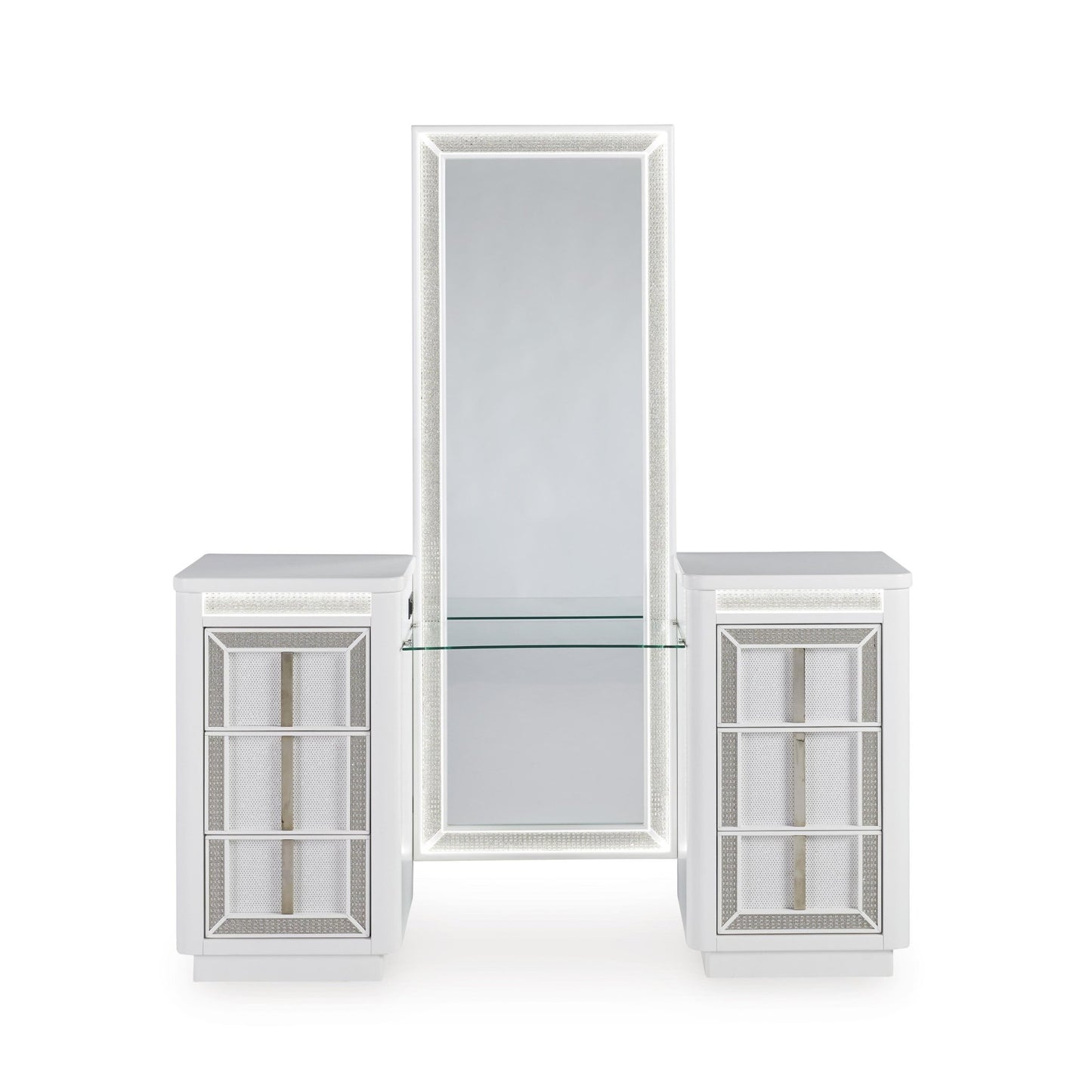 Signature Design by Ashley Chalanna B822B7 Vanity with Mirror - American Furniture of Slidell