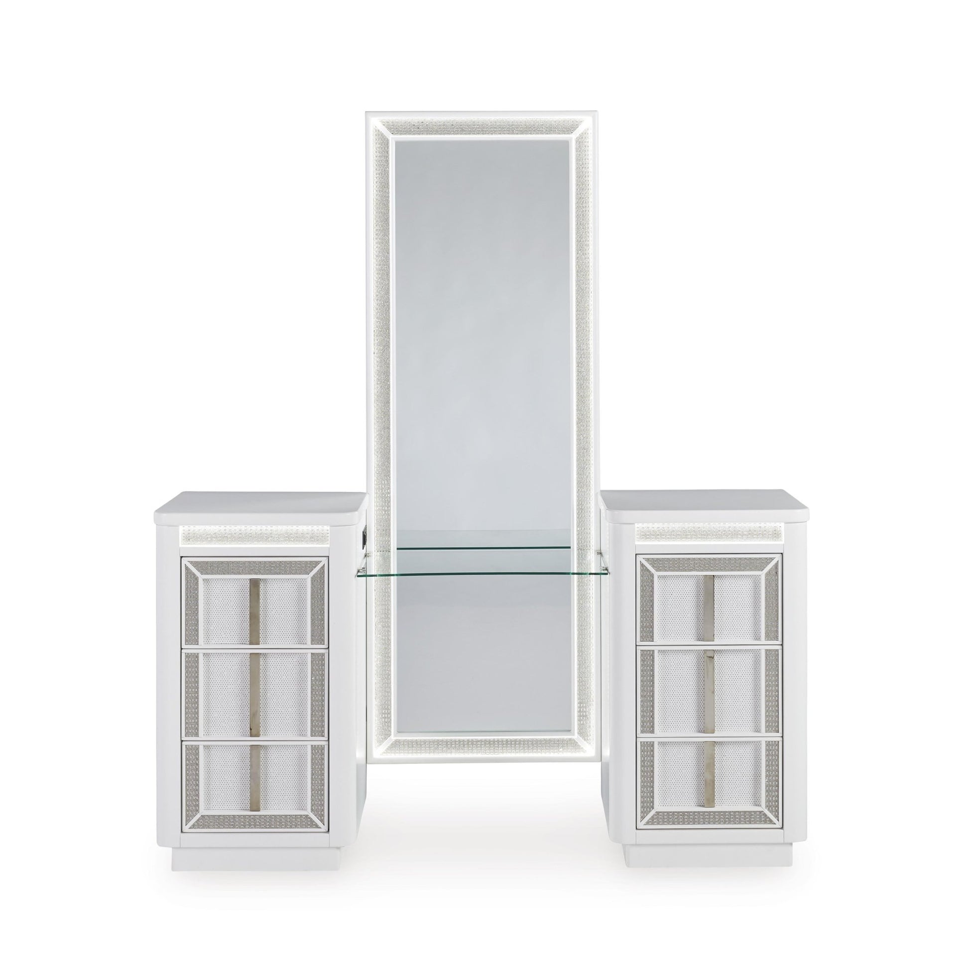 Signature Design by Ashley Chalanna B822B7 Vanity with Mirror - American Furniture of Slidell
