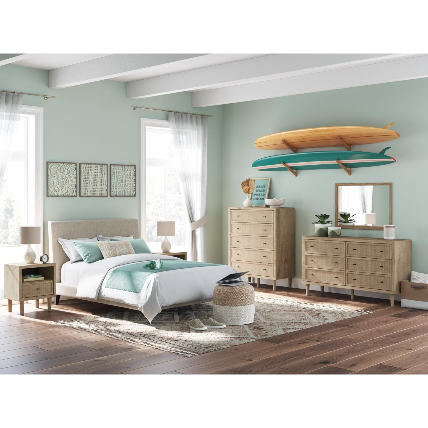 Signature Design by Ashley Cielden B1199B1 Dresser and Mirror - American Furniture of Slidell