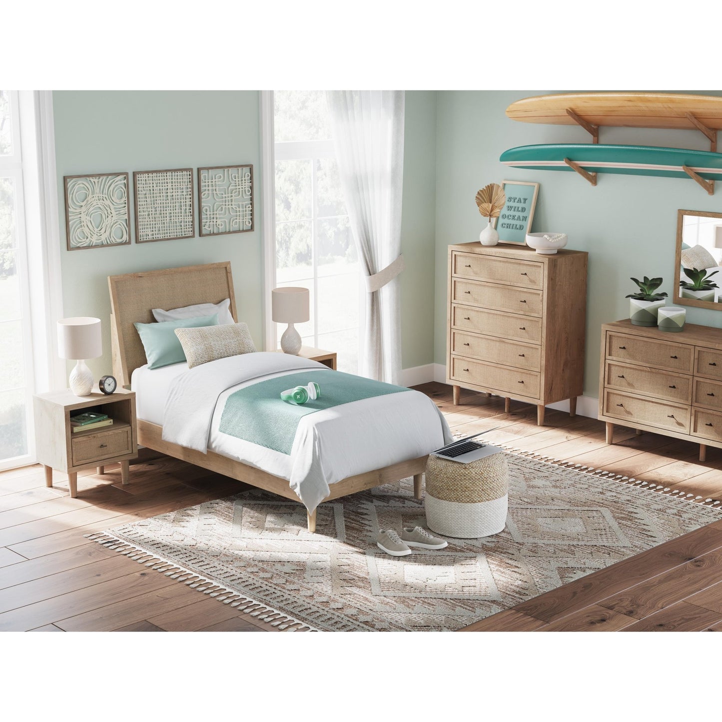 Signature Design by Ashley Cielden B1199B1 Dresser and Mirror - American Furniture of Slidell