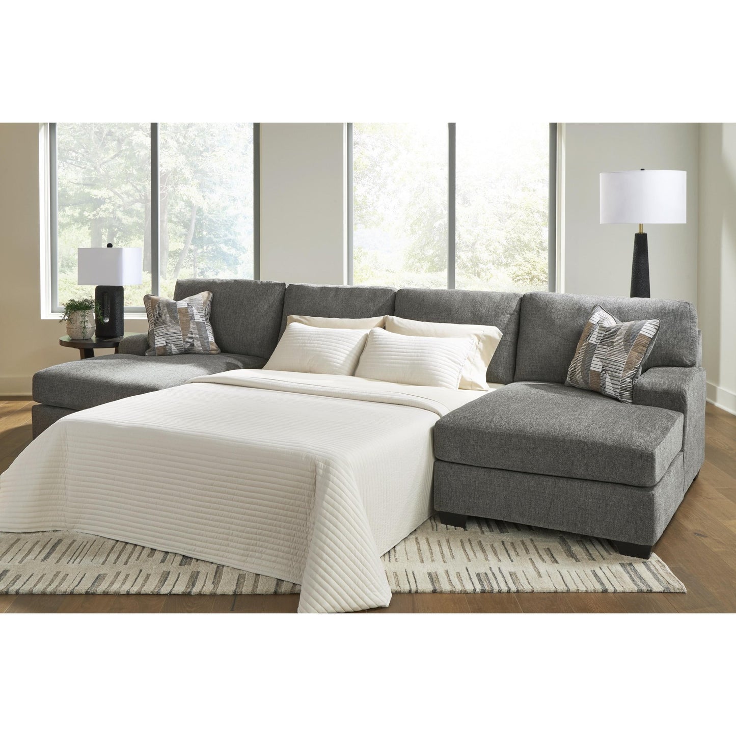 Signature Design by Ashley Clarington PC48405S7 3 pc Sleeper Sectional with Double Chaise - American Furniture of Slidell