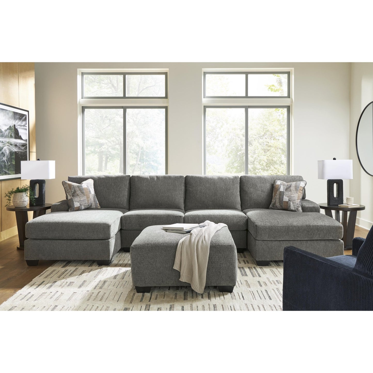 Signature Design by Ashley Clarington PC48405S7 3 pc Sleeper Sectional with Double Chaise - American Furniture of Slidell