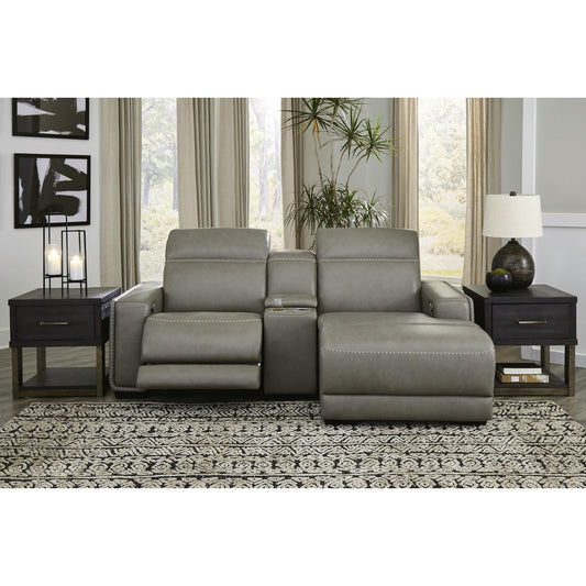 Signature Design by Ashley Correze U94202S11 3 pc Power Reclining Sectional with Chaise - American Furniture of Slidell
