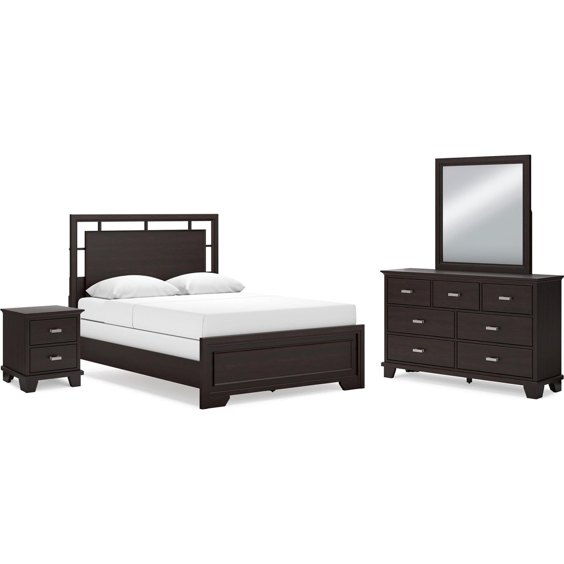 Signature Design by Ashley Covetown B441B12 6 pc Queen Panel Bedroom Set - American Furniture of Slidell