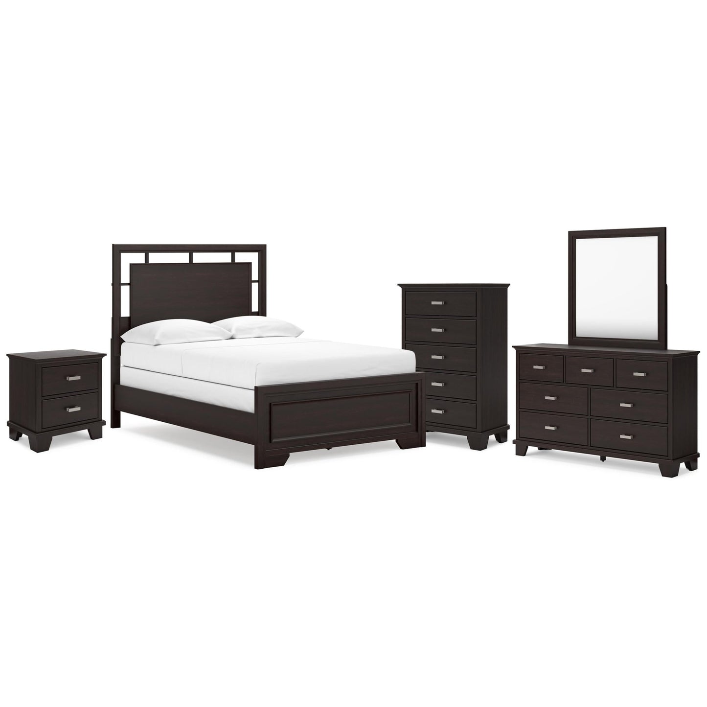 Signature Design by Ashley Covetown B441B13 6 pc Full Panel Bedroom Set - American Furniture of Slidell