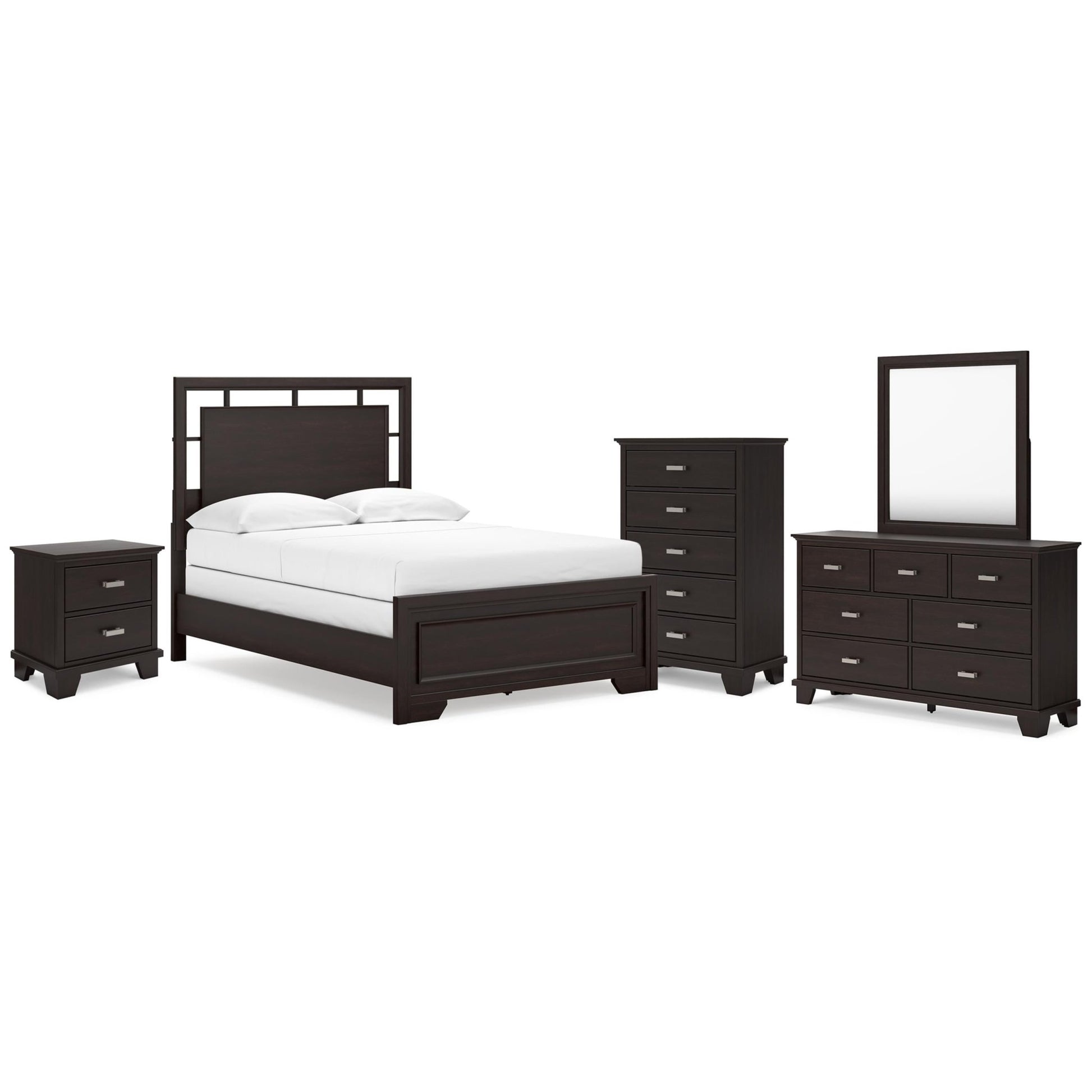 Signature Design by Ashley Covetown B441B13 6 pc Full Panel Bedroom Set - American Furniture of Slidell