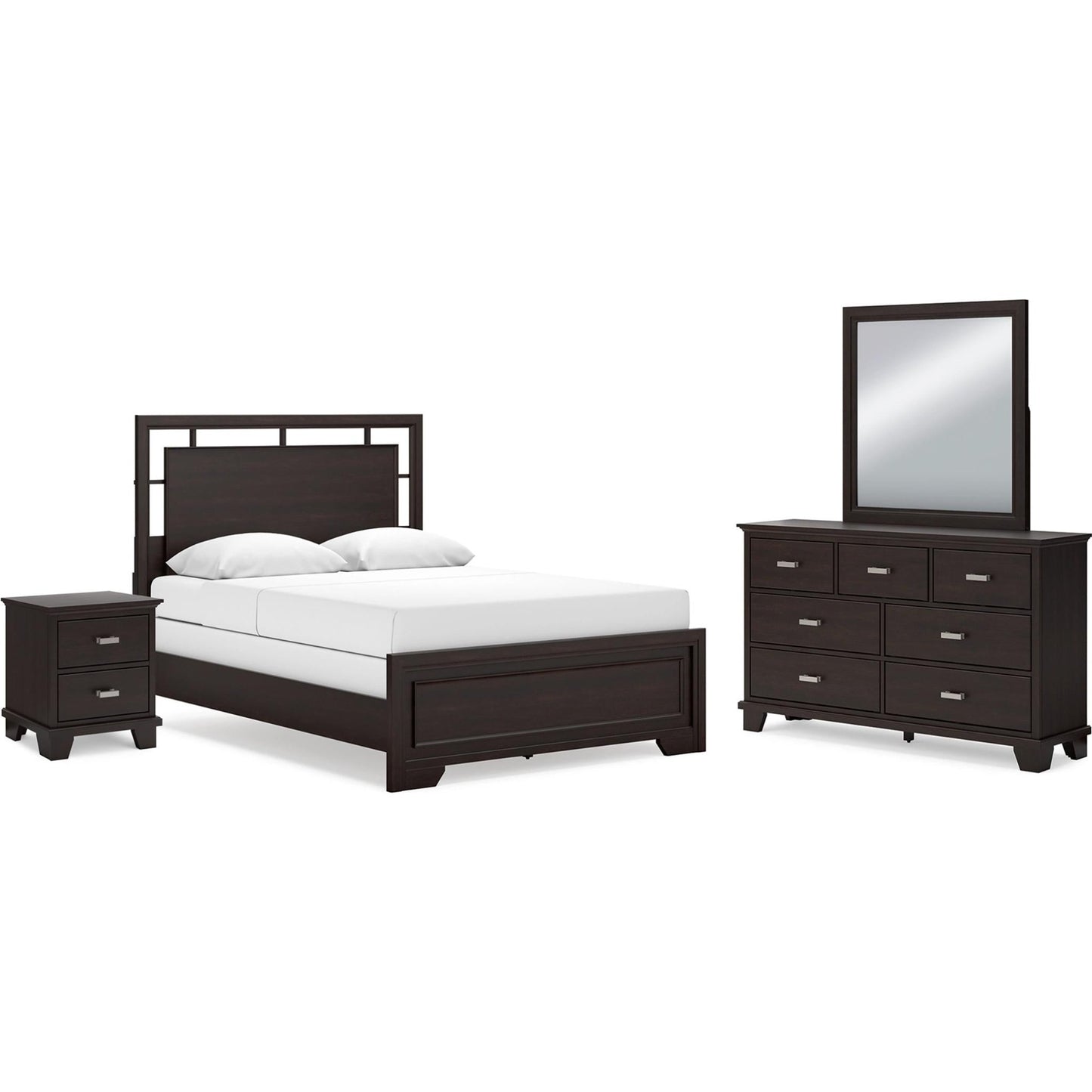Signature Design by Ashley Covetown B441B14 7 pc Queen Panel Bedroom Set - American Furniture of Slidell
