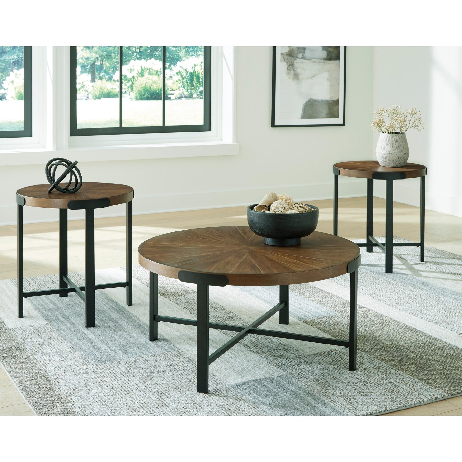 Signature Design by Ashley Crosstrail T483 - 13 Occasional Table Set - American Furniture of Slidell