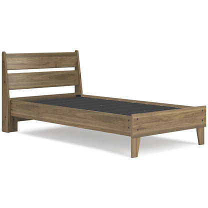 Signature Design by Ashley Deanlow EB1866B1 Twin Platform Panel Bed - American Furniture of Slidell