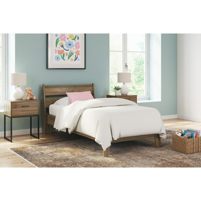 Signature Design by Ashley Deanlow EB1866B1 Twin Platform Panel Bed - American Furniture of Slidell
