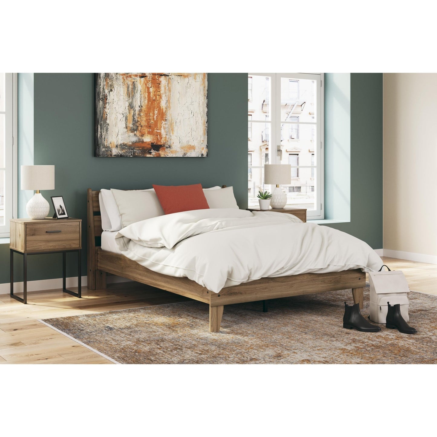 Signature Design by Ashley Deanlow EB1866B2 Full Platform Panel Bed - American Furniture of Slidell