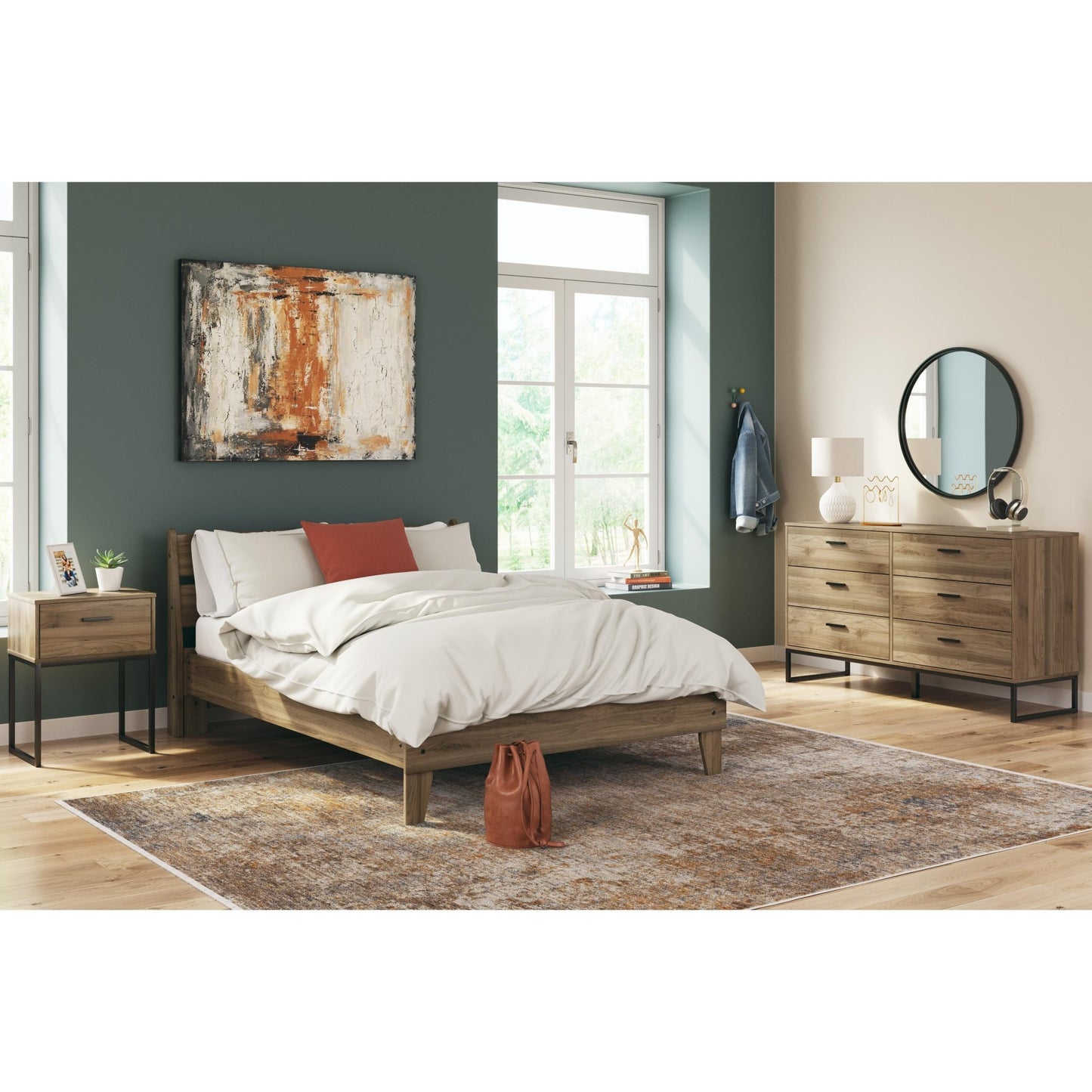 Signature Design by Ashley Deanlow EB1866B2 Full Platform Panel Bed - American Furniture of Slidell