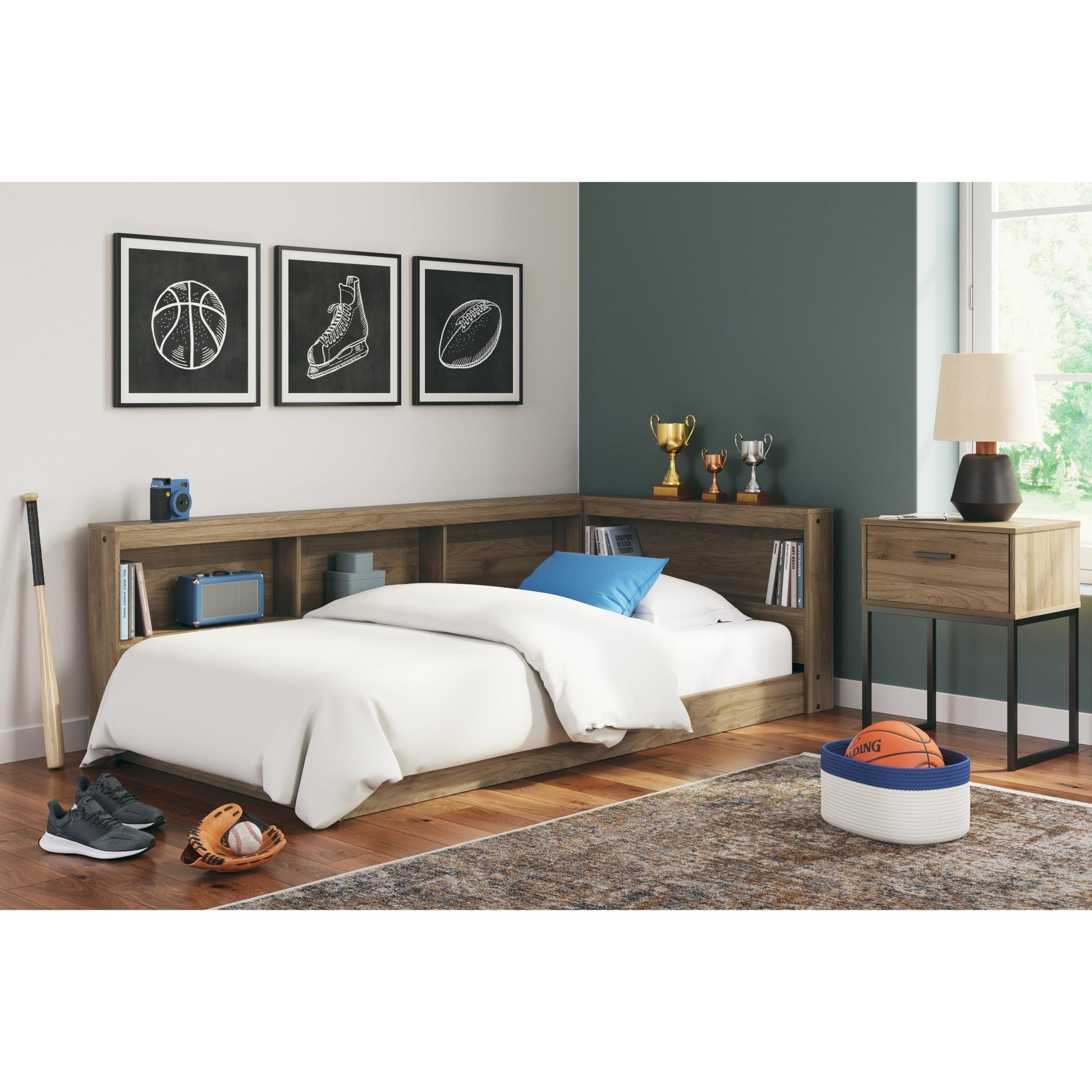 Signature Design by Ashley Deanlow EB1866B4 Twin Bookcase Storage Bed - American Furniture of Slidell
