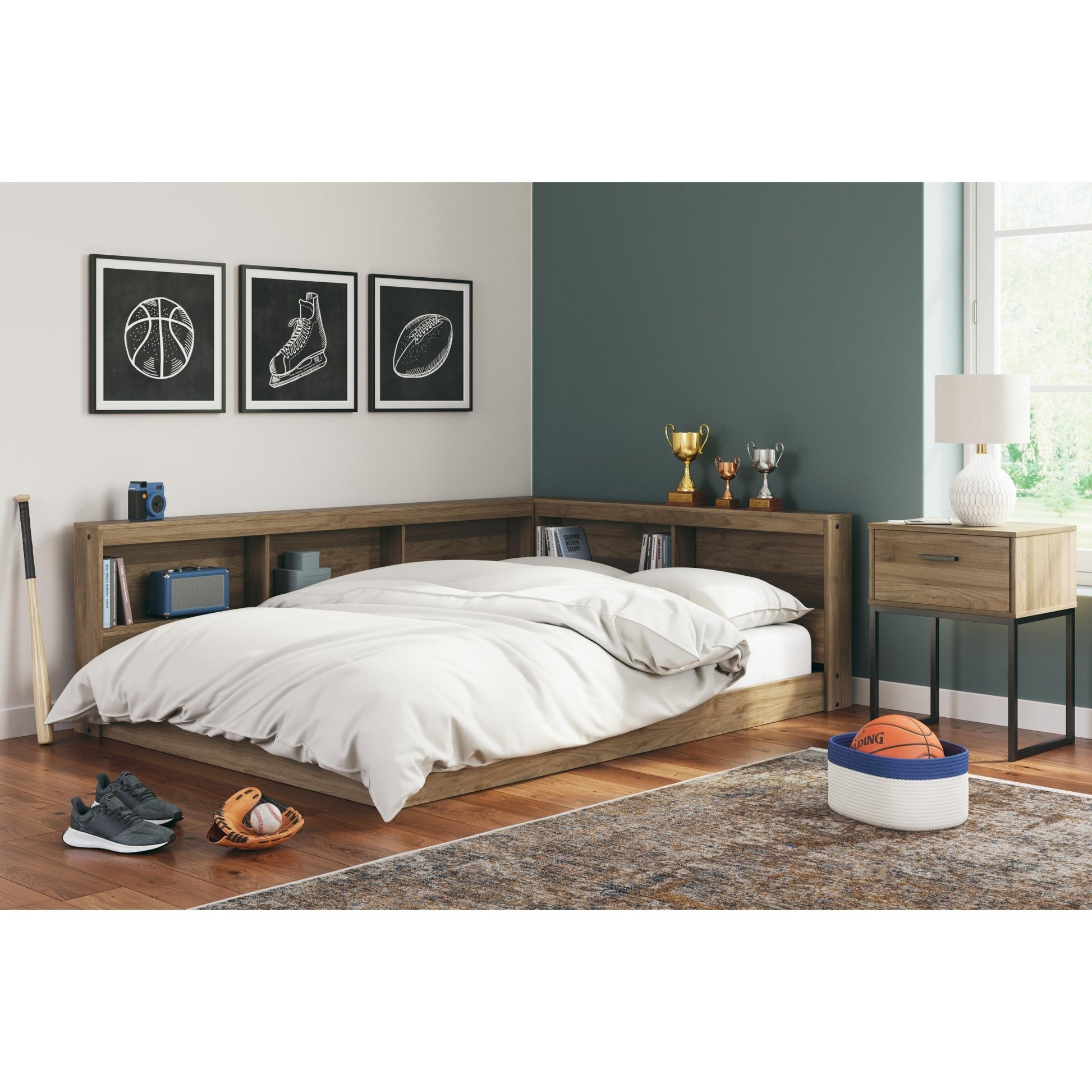 Signature Design by Ashley Deanlow EB1866B5 Full Bookcase Storage Bed - American Furniture of Slidell