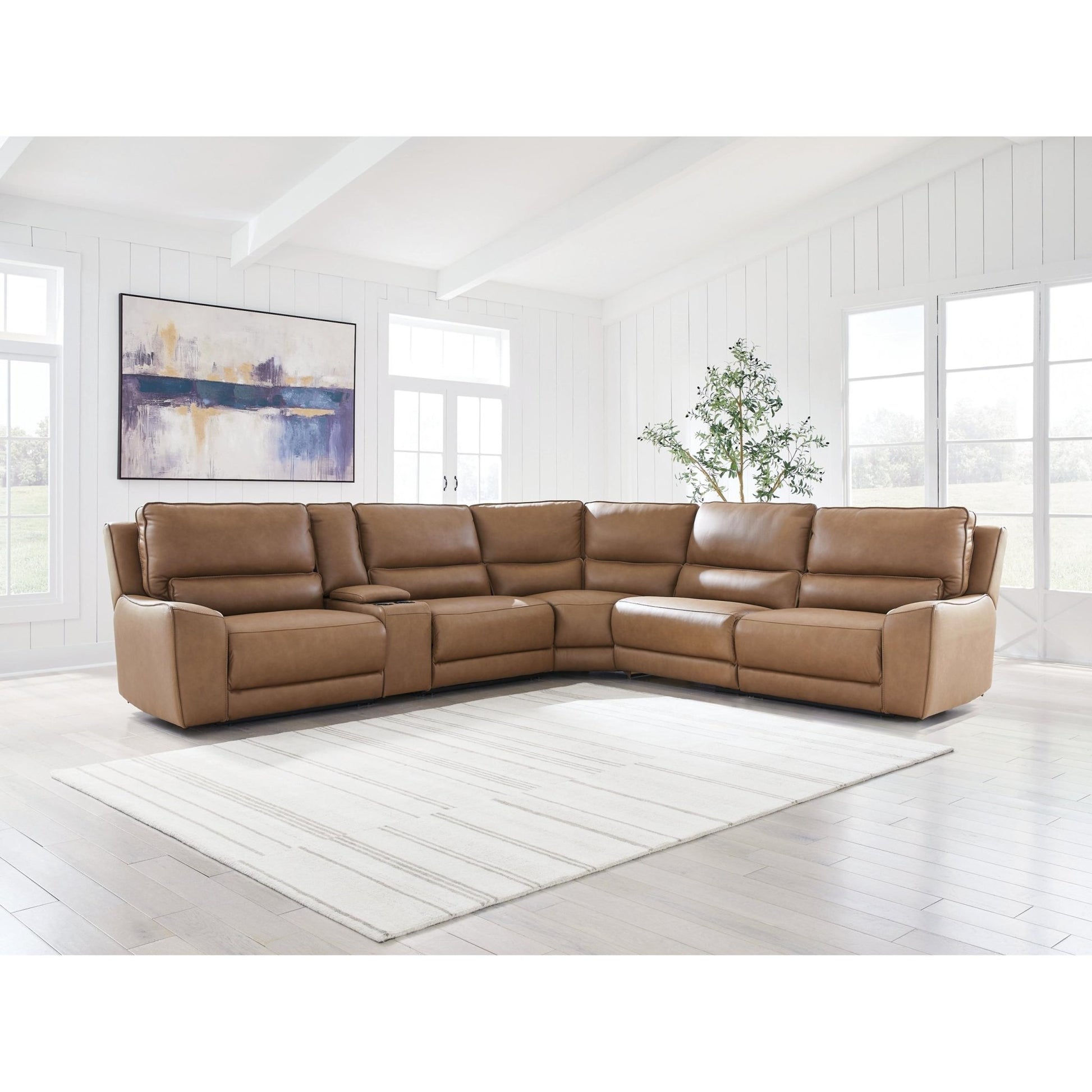 Signature Design by Ashley DeepWakes PCU62606S36 6 pc Reclining Sectional with Storage Console - American Furniture of Slidell