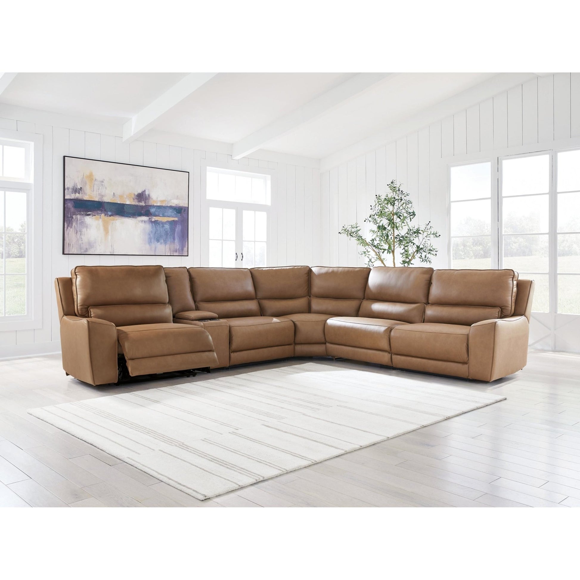 Signature Design by Ashley DeepWakes PCU62606S36 6 pc Reclining Sectional with Storage Console - American Furniture of Slidell