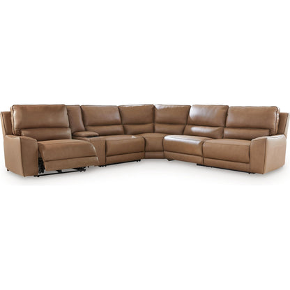 Signature Design by Ashley DeepWakes PCU62606S36 6 pc Reclining Sectional with Storage Console - American Furniture of Slidell