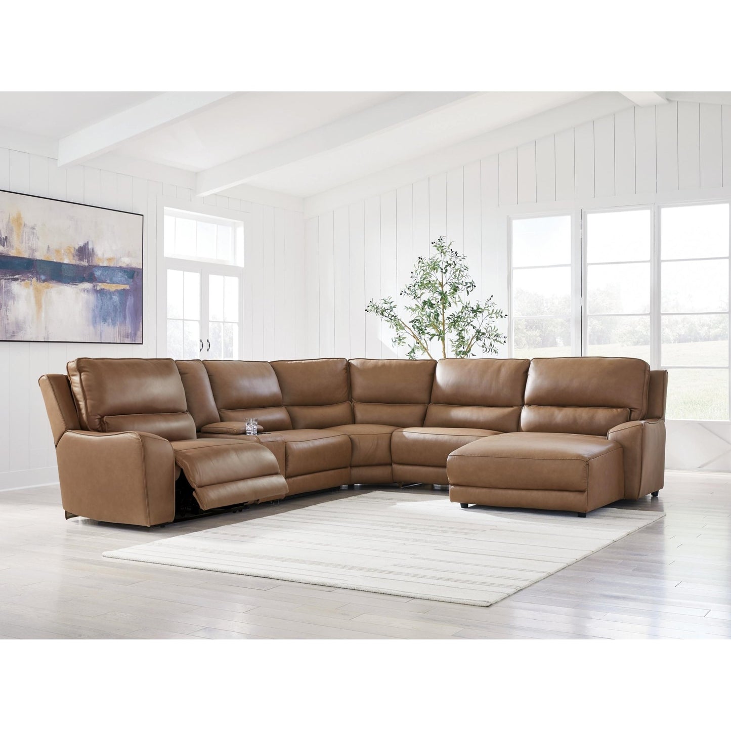 Signature Design by Ashley DeepWakes PCU62606S6 6 pc Power Reclining Sectional with Chaise - American Furniture of Slidell