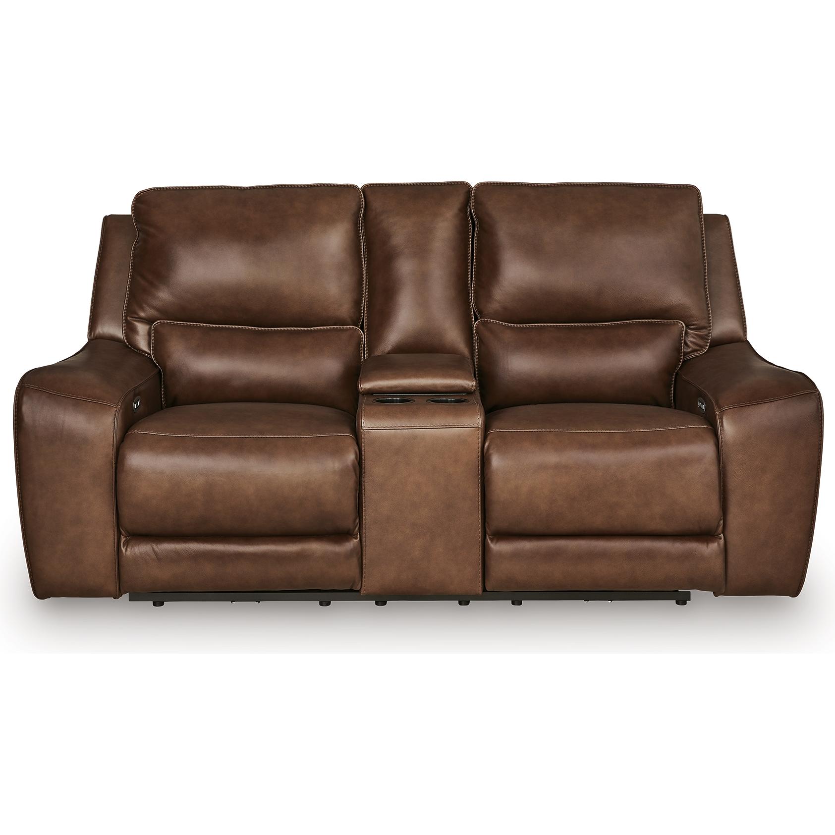 Signature Design by Ashley DeepWakes PCU6260718 Power Reclining Loveseat with Console and Adjustable Headrest - American Furniture of Slidell
